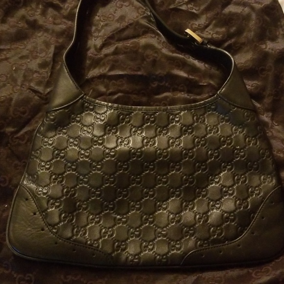 GUCCI Guccissima Embossed Leather Hobo Bag - Picture 4 of 7